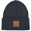 image:imageFunky Junque Knit Beanie for Men amp Women  Warm Stretch Winter Hat Soft Skull Cap Solid amp Heathered ColorsSolid  Navy