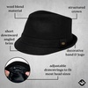 image:imageFunky Junque Mens Wool Blend Fedora Vintage Winter Dress HatBlack