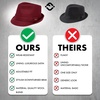 image:imageFunky Junque Mens Wool Blend Fedora Vintage Winter Dress HatBurgundy