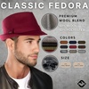 image:imageFunky Junque Mens Wool Blend Fedora Vintage Winter Dress HatBurgundy