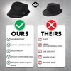 image:imageFunky Junque Mens Wool Blend Fedora Vintage Winter Dress HatCharcoal