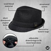 image:imageFunky Junque Mens Wool Blend Fedora Vintage Winter Dress HatCharcoal