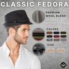 image:imageFunky Junque Mens Wool Blend Fedora Vintage Winter Dress HatCharcoal