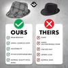 image:imageFunky Junque Mens Wool Blend Fedora Vintage Winter Dress HatCheckered Light Grey