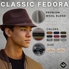 image:imageFunky Junque Mens Wool Blend Fedora Vintage Winter Dress HatDark Brown