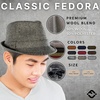 image:imageFunky Junque Mens Wool Blend Fedora Vintage Winter Dress HatHerringbone BrownBlack