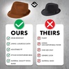 image:imageFunky Junque Mens Wool Blend Fedora Vintage Winter Dress HatLight Brown