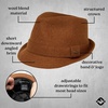 image:imageFunky Junque Mens Wool Blend Fedora Vintage Winter Dress HatLight Brown