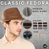 image:imageFunky Junque Mens Wool Blend Fedora Vintage Winter Dress HatLight Brown