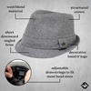 image:imageFunky Junque Mens Wool Blend Fedora Vintage Winter Dress HatLight Grey