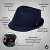 image:imageFunky Junque Mens Wool Blend Fedora Vintage Winter Dress HatNavy