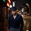 image:imageFunky Junque Mens Wool Blend Fedora Vintage Winter Dress HatNavy