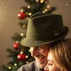 image:imageFunky Junque Mens Wool Blend Fedora Vintage Winter Dress HatOlive