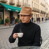 image:imageFunky Junque Mens Wool Blend Fedora Vintage Winter Dress HatTan