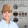 image:imageFunky Junque Mens Wool Blend Fedora Vintage Winter Dress HatTan