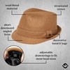 image:imageFunky Junque Mens Wool Blend Fedora Vintage Winter Dress HatTan