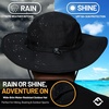 image:imageFunky Junque Packable Wide Brim Sun Hat UPF 50 Hiking CapBlack