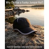 image:imageFunky Junque Running Hat Moisture Wicking Athletic Sports CapBlack Grey Trim