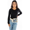 image:imageFunky Junque Versatile Black Fanny Pack Belt Bag for Women and Girls Adjustable Crossbody Waist Bag with Multiple Pockets  Aztec  Black  Adjustable belt bag with crossbody strap for travel errands everyday wear festivals amp handsfree carryClear  Beige