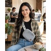 image:imageFunky Junque Versatile Black Fanny Pack Belt Bag for Women and Girls Adjustable Crossbody Waist Bag with Multiple Pockets  Aztec  Black  Adjustable belt bag with crossbody strap for travel errands everyday wear festivals amp handsfree carryFaux Fur  Heather Grey