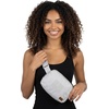 image:imageFunky Junque Versatile Black Fanny Pack Belt Bag for Women and Girls Adjustable Crossbody Waist Bag with Multiple Pockets  Aztec  Black  Adjustable belt bag with crossbody strap for travel errands everyday wear festivals amp handsfree carryFlag Embroidery  Light Grey