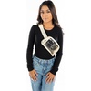 image:imageFunky Junque Versatile Black Fanny Pack Belt Bag for Women and Girls Adjustable Crossbody Waist Bag with Multiple Pockets  Aztec  Black  Adjustable belt bag with crossbody strap for travel errands everyday wear festivals amp handsfree carryClear  Beige