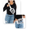 image:imageFunky Junque Versatile Black Fanny Pack Belt Bag for Women and Girls Adjustable Crossbody Waist Bag with Multiple Pockets  Aztec  Black  Adjustable belt bag with crossbody strap for travel errands everyday wear festivals amp handsfree carryClear  Ivory