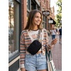 image:imageFunky Junque Versatile Black Fanny Pack Belt Bag for Women and Girls Adjustable Crossbody Waist Bag with Multiple Pockets  Aztec  Black  Adjustable belt bag with crossbody strap for travel errands everyday wear festivals amp handsfree carryAztec Strap  Black