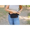 image:imageFunky Junque Versatile Black Fanny Pack Belt Bag for Women and Girls Adjustable Crossbody Waist Bag with Multiple Pockets  Aztec  Black  Adjustable belt bag with crossbody strap for travel errands everyday wear festivals amp handsfree carryFlag Embrodery  Black