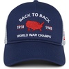 image:imageFunky Junque Vintage Trucker Hat Embroidered American Flag CapBack to Back Wwii Champs  Navy
