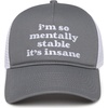 image:imageFunky Junque Vintage Trucker Hat Embroidered American Flag CapIm So Mentally Stable Its Insane  Grey