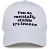 image:imageFunky Junque Vintage Trucker Hat Embroidered American Flag CapIm So Mentally Stable Its Insane  White