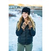 image:imageFunky Junque Warm Knit Double Layer Pom Touchscreen Texting Gloves1 Leopard Print  Latte