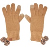 image:imageFunky Junque Warm Knit Double Layer Pom Touchscreen Texting Gloves1 Leopard Print  Latte