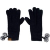 image:imageFunky Junque Warm Knit Double Layer Pom Touchscreen Texting GlovesA Leopard Print  Black