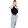 image:imageFunky Junque Warm Knit Double Layer Pom Touchscreen Texting GlovesA Leopard Print  Ivory