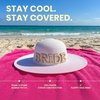 image:imageFunky Junque Wide Brim Raffia Sun Hat Bridal Vacation Straw Beach Cap  Natural raffia straw floppy hat with embroidered detail for beach vacations honeymoons brunch amp bachelorette parties6 Pack 1 Bride WhiteGold  5 Squad Black