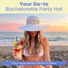 image:imageFunky Junque Wide Brim Raffia Sun Hat Bridal Vacation Straw Beach Cap  Natural raffia straw floppy hat with embroidered detail for beach vacations honeymoons brunch amp bachelorette parties4 Pack 1 Bride WhiteGold  3 Squad Black