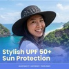 image:imageFunky Junque Wide Brim Raffia Sun Hat Bridal Vacation Straw Beach Cap  Natural raffia straw floppy hat with embroidered detail for beach vacations honeymoons brunch amp bachelorette parties2 Pack Squad Black