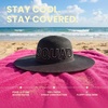 image:imageFunky Junque Wide Brim Raffia Sun Hat Bridal Vacation Straw Beach Cap  Natural raffia straw floppy hat with embroidered detail for beach vacations honeymoons brunch amp bachelorette partiesSquad Black
