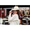 image:imageFunky Junque Womens Packable Paper Straw Cowboy Hat  Breathable straw cowboy hat with ombr style stretchy fit and sun protection for rodeos concerts beach days amp vacationsOmbre W Rolled Edge  WhiteNatural