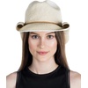 image:imageFunky Junque Womens Packable Paper Straw Cowboy Hat  Breathable straw cowboy hat with ombr style stretchy fit and sun protection for rodeos concerts beach days amp vacationsOmbre W Rolled Edge  WhiteNatural
