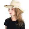 image:imageFunky Junque Womens Packable Paper Straw Cowboy Hat  Breathable straw cowboy hat with ombr style stretchy fit and sun protection for rodeos concerts beach days amp vacationsOmbre W Rolled Edge  WhiteNatural