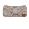 image:imageFunky Junque Womens Soft Knit Bow Turban Headband  Cozy Winter Ear Warmer  Fall Colors Leopard Prints Neutral TonesGray