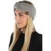 image:imageFunky Junque Womens Soft Knit Bow Turban Headband  Cozy Winter Ear Warmer  Fall Colors Leopard Prints Neutral TonesGray