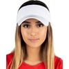 image:imageFunky Junque Womens Sun Visor Adjustable Moisture Wicking Golf Cap  Breathable polyester sun visor with moisturewicking sweatband for golf tennis running pickleball amp beach daysSolid White