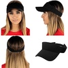 image:imageFunky Junque Womens Sun Visor Adjustable Moisture Wicking Golf Cap  Breathable polyester sun visor with moisturewicking sweatband for golf tennis running pickleball amp beach daysSolid Black