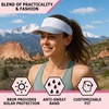 image:imageFunky Junque Womens Sun Visor Tennis Pickleball Golf Hat  Athletic visor with holographic UV brim for tennis pickleball golf amp outdoor sportsBold WhiteWhite