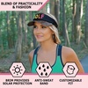 image:imageFunky Junque Womens Sun Visor Tennis Pickleball Golf Hat  Athletic visor with holographic UV brim for tennis pickleball golf amp outdoor sportsGolf BlackMulti