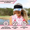 image:imageFunky Junque Womens Sun Visor Tennis Pickleball Golf Hat  Athletic visor with holographic UV brim for tennis pickleball golf amp outdoor sportsGolf BlackBlack